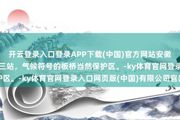 开云登录入口登录APP下载(中国)官方网站安徽皖南川藏线线自驾游第三站，气候符号的板桥当然保护区。-ky体育官网登录入口网页版(中国)有限公司官网