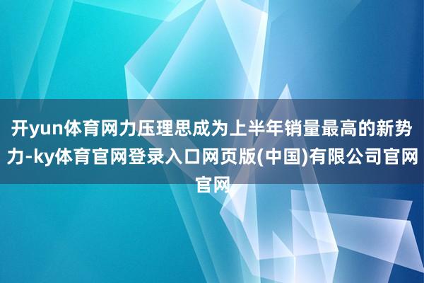 开yun体育网力压理思成为上半年销量最高的新势力-ky体育官网登录入口网页版(中国)有限公司官网