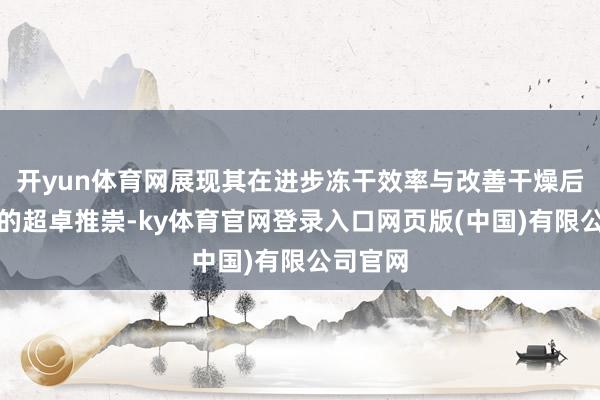 开yun体育网展现其在进步冻干效率与改善干燥后果方面的超卓推崇-ky体育官网登录入口网页版(中国)有限公司官网