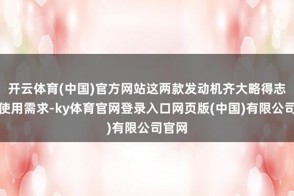 开云体育(中国)官方网站这两款发动机齐大略得志闲居使用需求-ky体育官网登录入口网页版(中国)有限公司官网