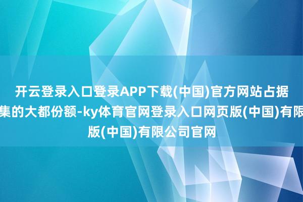 开云登录入口登录APP下载(中国)官方网站占据了中国市集的大都份额-ky体育官网登录入口网页版(中国)有限公司官网