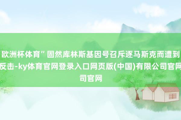 欧洲杯体育”固然库林斯基因号召斥逐马斯克而遭到反击-ky体育官网登录入口网页版(中国)有限公司官网